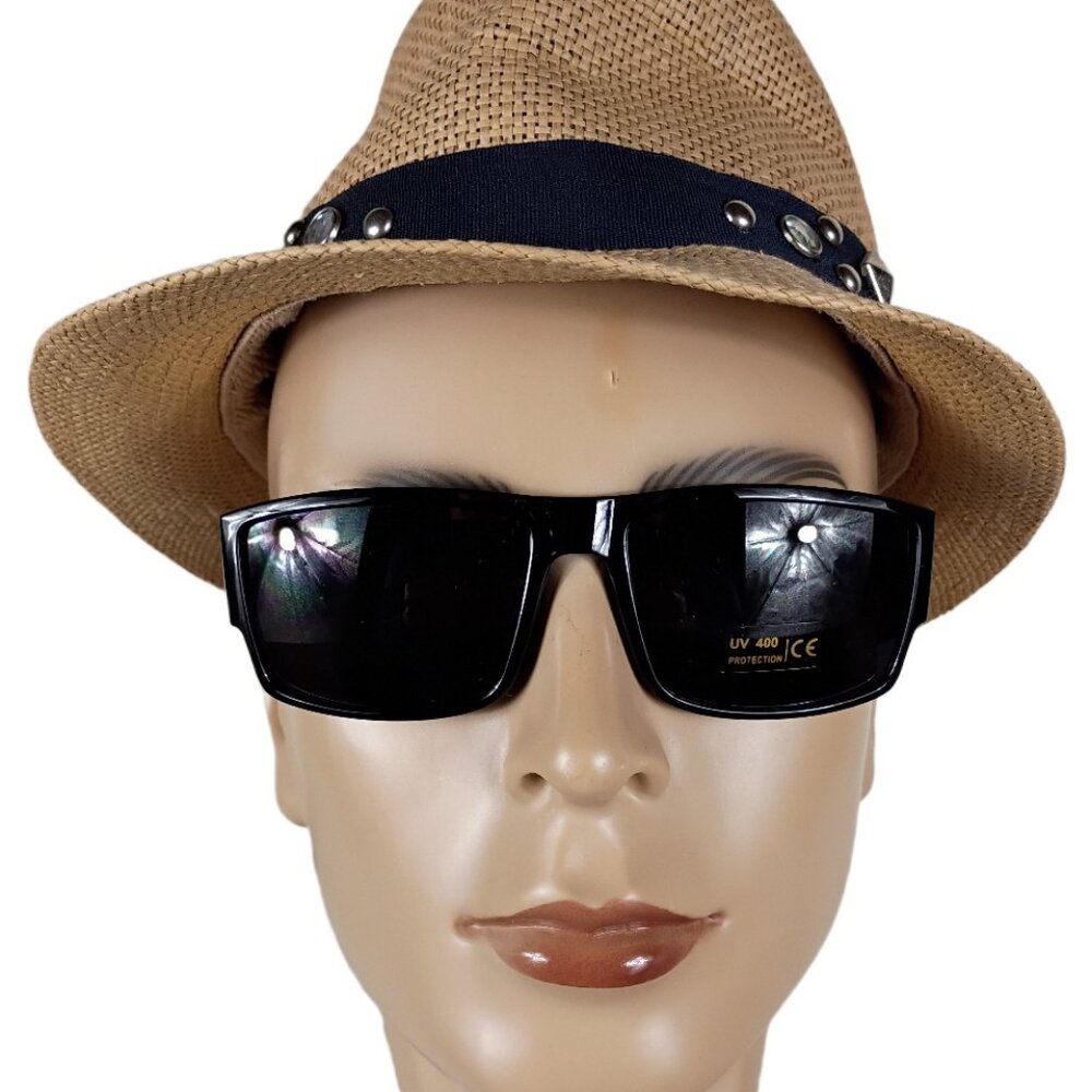 SHARKEYES BLACK RECTANGULAR  SUNGLASSES  NSPORT2